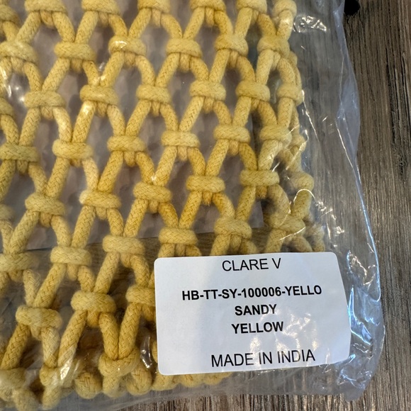NEW Clare V. Sandy Tote Yellow - Picture 4 of 10